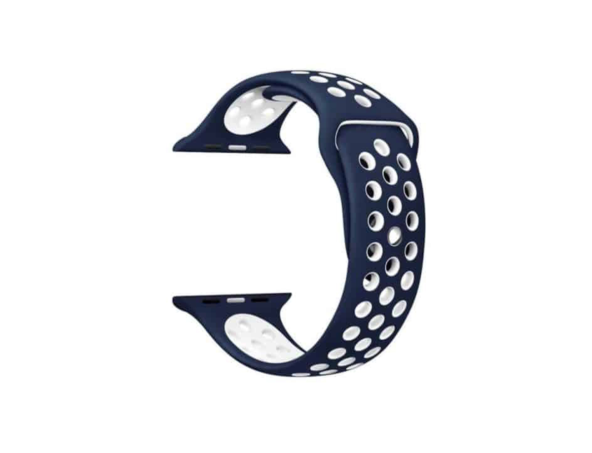 Blue and white apple best sale watch band